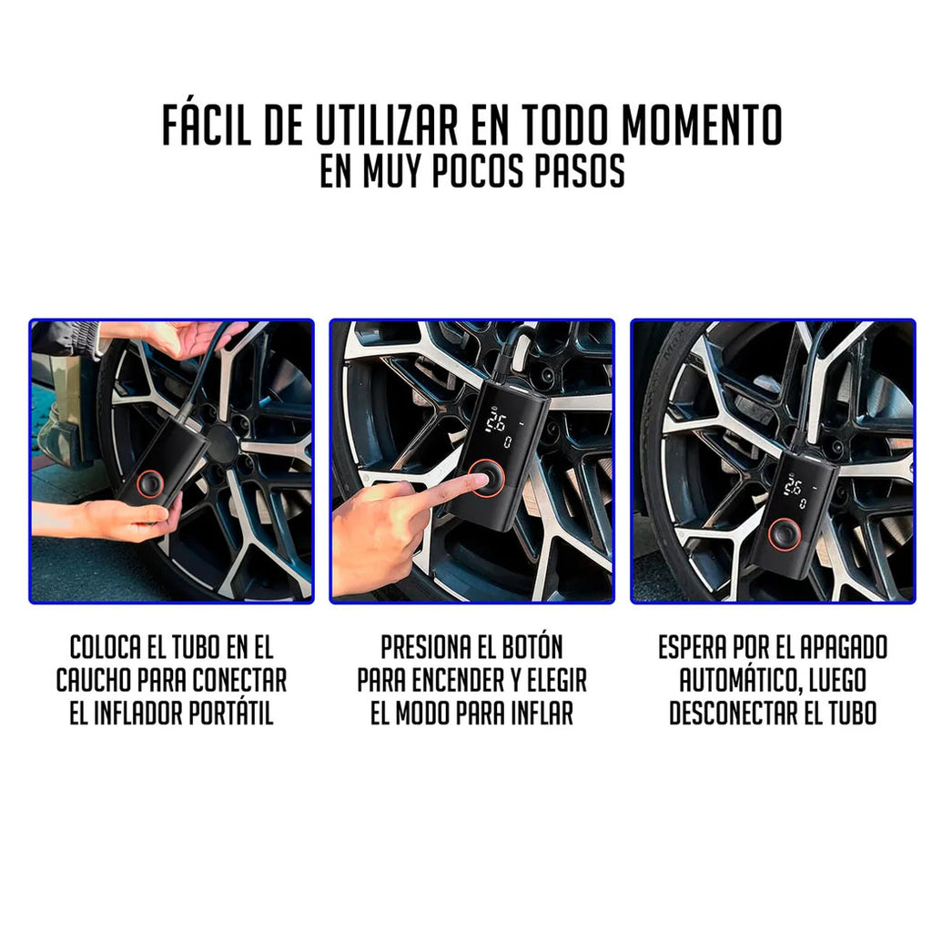 Inflador Eléctrico Portátil Para Carro